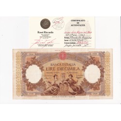10000 LIRE REGINE DEL MARE 27 OTTOBRE 1953  BB/qSPL